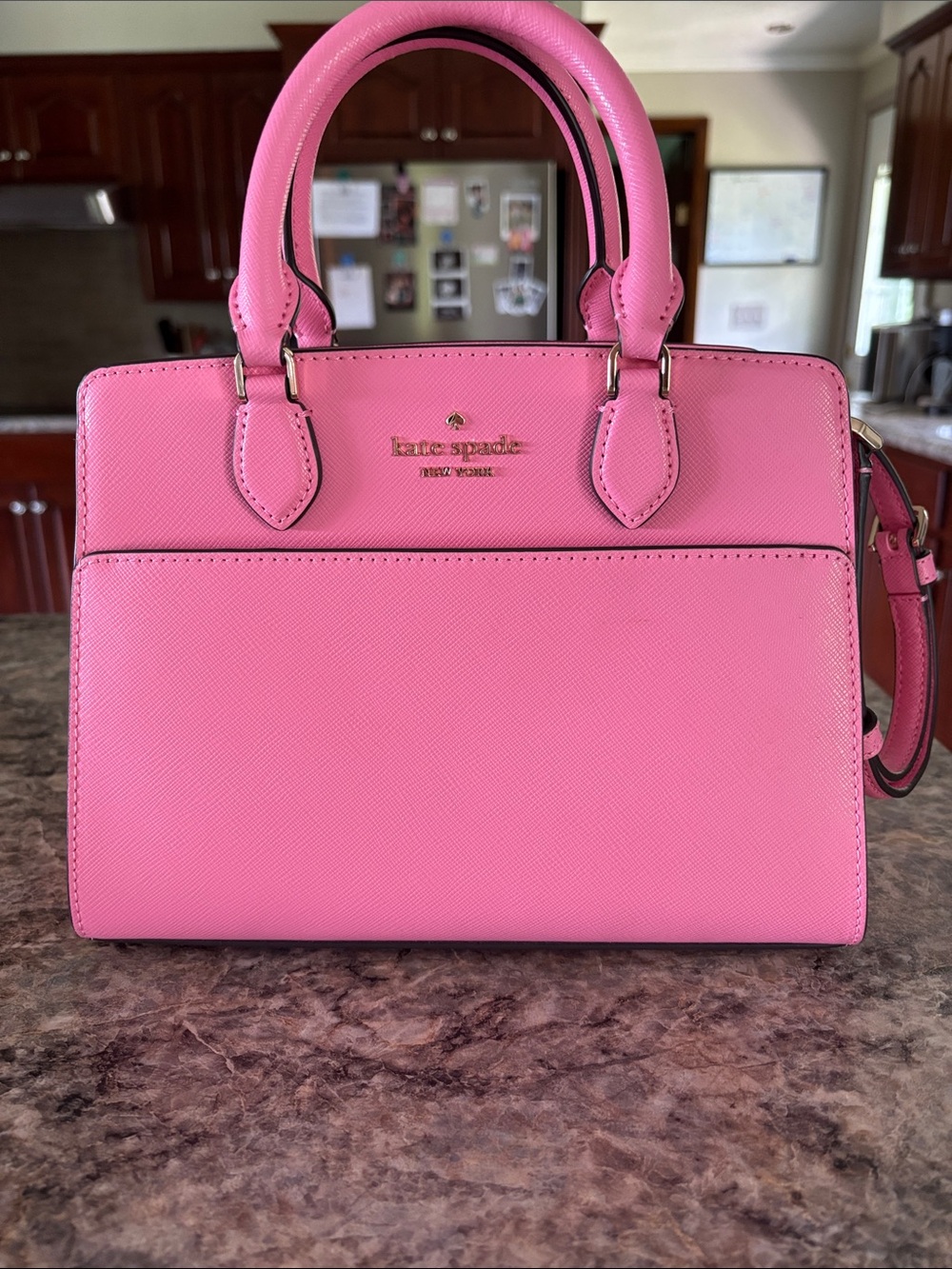 Kate Spade Pink Saffiano Leather Satchel